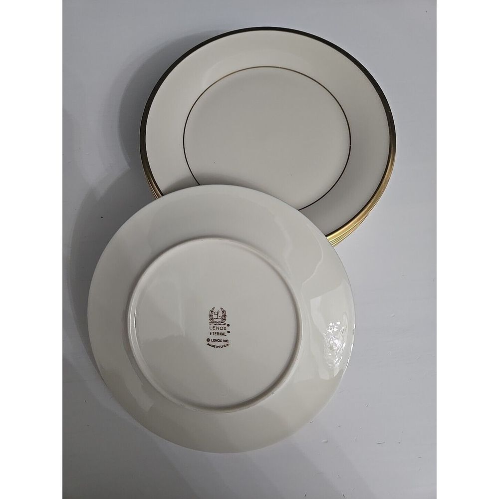 Lenox Cream and Gold Dinner Plates